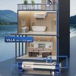 Purificatore d'acqua domestico per tutta la casa, filtro per installazione su tubature, purificatore d'acqua ad alto flusso, Wheelton UF2-1T, Wheelton UF4-2T, Wheelton UF6-3T