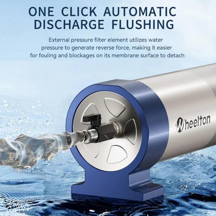 Purificatore d'acqua domestico per tutta la casa, filtro per installazione su tubature, purificatore d'acqua ad alto flusso, Wheelton UF2-1T, Wheelton UF4-2T, Wheelton UF6-3T