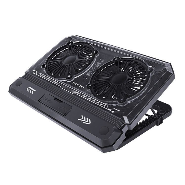 Supporto di raffreddamento pieghevole e sollevabile per laptop con radiatore regolabile RGB NUOXI C300 a doppia ventola, C300 Dual-fans