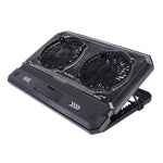 Supporto di raffreddamento pieghevole e sollevabile per laptop con radiatore regolabile RGB NUOXI C300 a doppia ventola, C300 Dual-fans