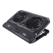 Supporto di raffreddamento pieghevole e sollevabile per laptop con radiatore regolabile RGB NUOXI C300 a doppia ventola, C300 Dual-fans