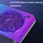 Supporto di raffreddamento pieghevole e sollevabile per laptop con radiatore regolabile RGB NUOXI C300 a doppia ventola, C300 Dual-fans