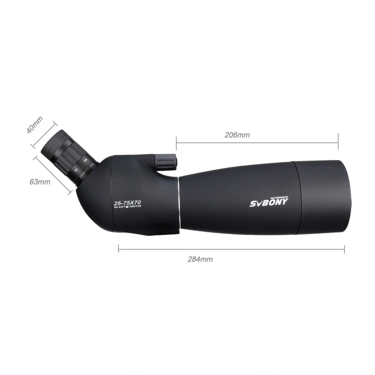 SVBONY SV28 25-75x70 IP65 cannocchiale per uccelli impermeabile, 21mm Eyepiece