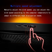NUOXI 3 ventole LED Light regolabile radiatore di raffreddamento per laptop, 3-fans