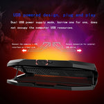 NUOXI 3 ventole LED Light regolabile radiatore di raffreddamento per laptop, 3-fans