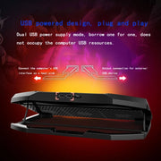 NUOXI 3 ventole LED Light regolabile radiatore di raffreddamento per laptop, 3-fans