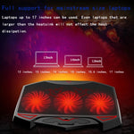 NUOXI 3 ventole LED Light regolabile radiatore di raffreddamento per laptop, 3-fans