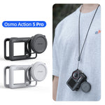 Custodia silicone per DJI Osmo Action 5 Pro con copriobiettivo