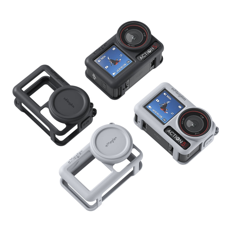 Custodia silicone per DJI Osmo Action 5 Pro con copriobiettivo