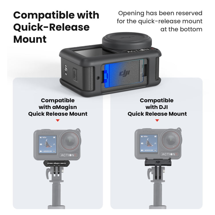 Custodia silicone per DJI Osmo Action 5 Pro con copriobiettivo
