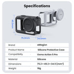 Custodia silicone per DJI Osmo Action 5 Pro con copriobiettivo