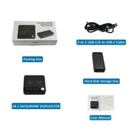 SSD Copy Machine M.2 SATA/NVME Mutual Copy Clone Online Lettura/Scrittura HDD Enclosure, DK302