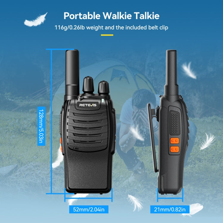 Walkie Talkie Retevis H777 16 Canali con Base Ricarica