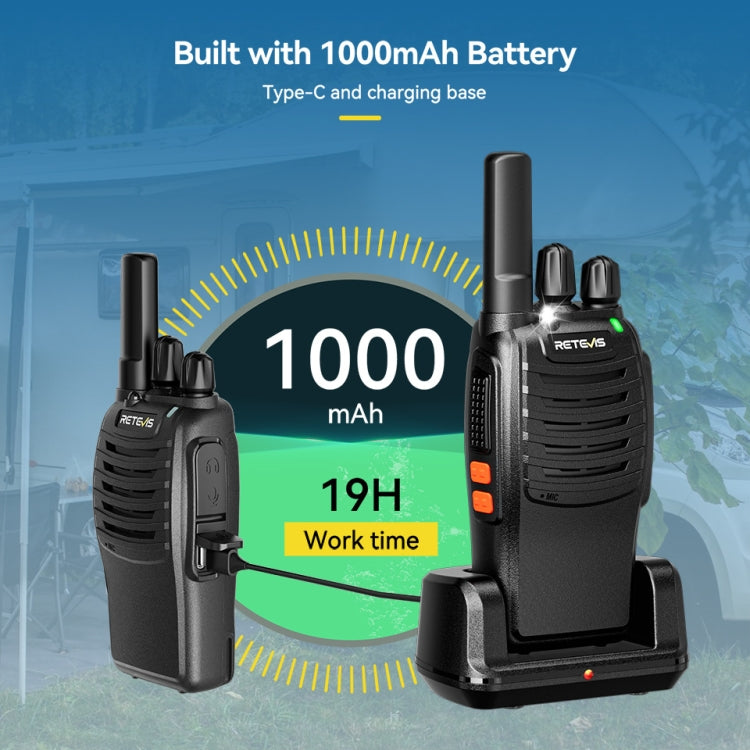Walkie Talkie Retevis H777 16 Canali con Base Ricarica