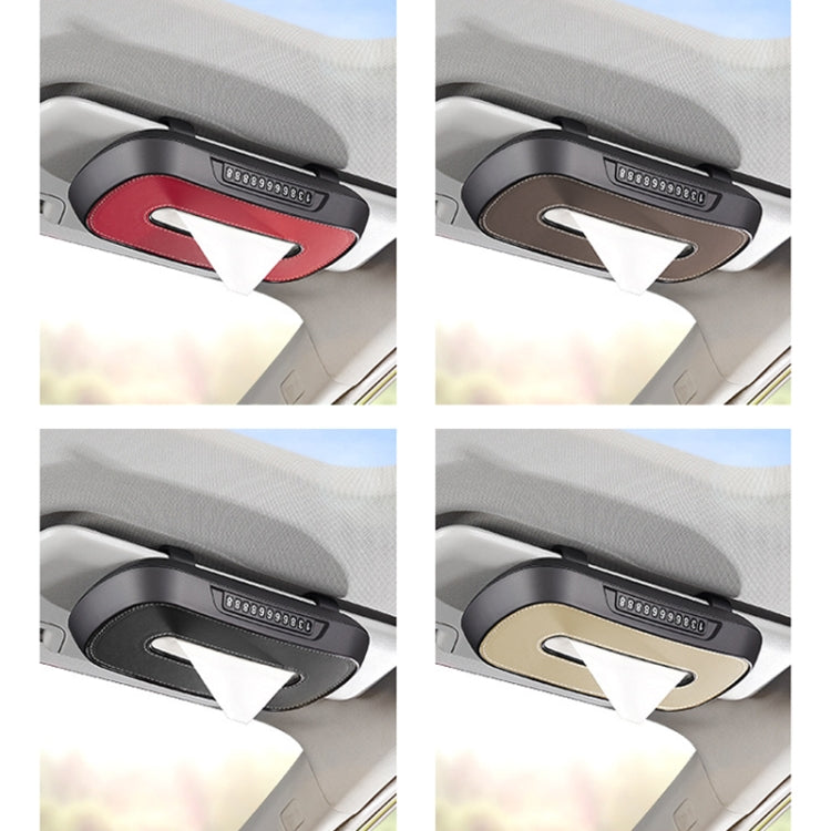 Parasole per auto, appeso al tettuccio apribile, scatola per fazzoletti sullo schienale del sedile, Leather Black, Leather Beige, Leather Brown, Leather Red, Suede Dark Gray, Suede Beige, Suede Brown, Suede Red