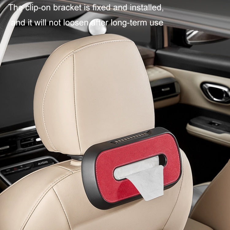 Parasole per auto, appeso al tettuccio apribile, scatola per fazzoletti sullo schienale del sedile, Leather Black, Leather Beige, Leather Brown, Leather Red, Suede Dark Gray, Suede Beige, Suede Brown, Suede Red