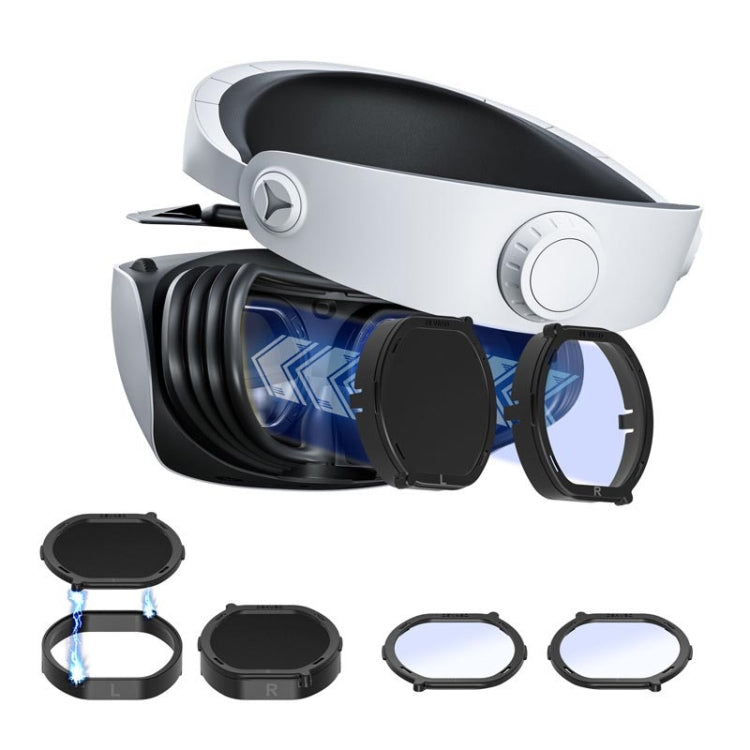 DEVASO per PlayStation VR 2 6 in 1 occhiali magnetici antigraffio custodia protettiva, 6 In 1