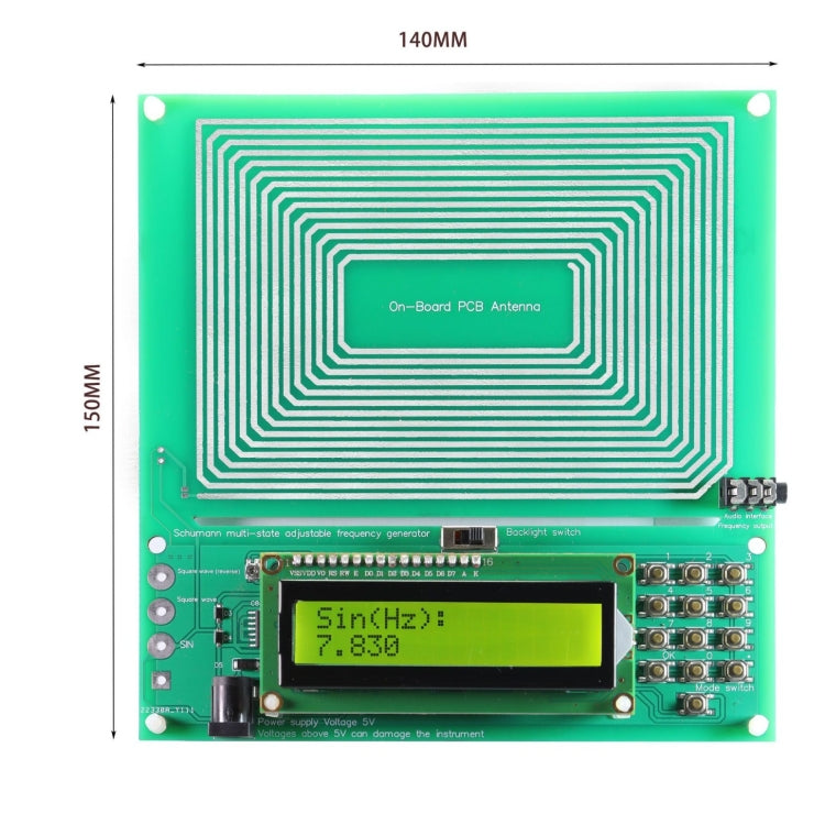 Generatore di segnale Schumann 0,001 Hz - 200 kHz DDS