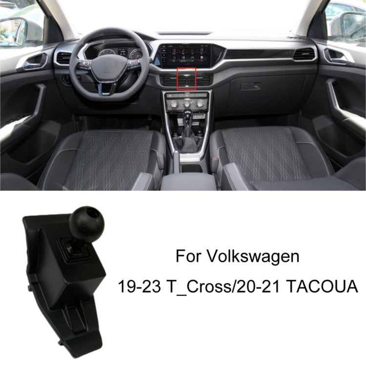 Per Volkswagen Car Air Outlet Base porta cellulare modificata, 19-22 Sagitar, 19-22 Tayron/ Tayron X, 19-23 Touareg, 19-21 Tharu, 20 Viloran, 19-23 T_Cross/20-21 TACOUA, 21-23 Teramont/Teramont X/Viloran, 22 Tiguan L/Tiguan X, 21 Golf 8, 21 CC         ...