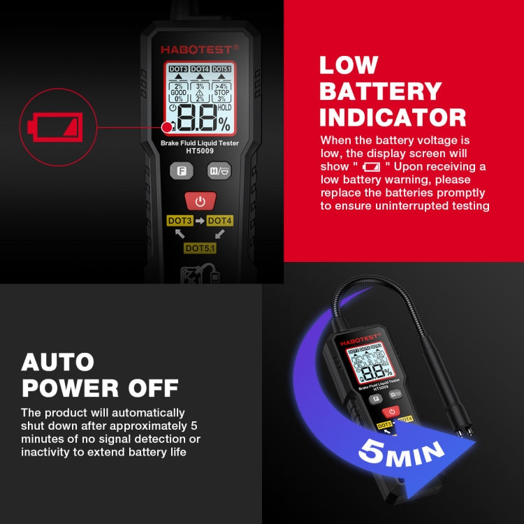 Tester di umidità del liquido freni per auto e moto HABOTEST
