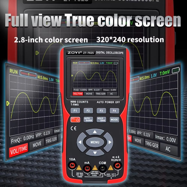 ZOYI Multimetro oscilloscopio digitale portatile multifunzione con schermo a colori