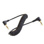Cavo audio stereo per auto da 3,5 mm Cavo a gomito con molla placcato oro PU