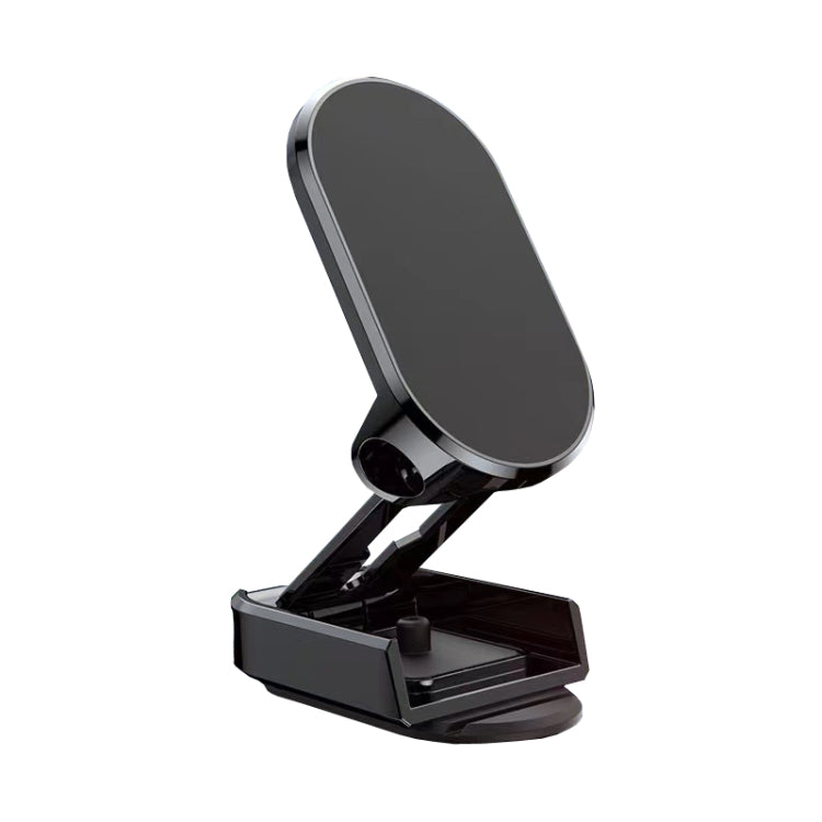 Supporto per telefono da auto pieghevole magnetico D11, supporto girevole per cruscotto, supporto per navigazione adesivo, Black Gloosy, Silver Gloosy