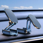 Supporto per telefono da auto pieghevole magnetico D11, supporto girevole per cruscotto, supporto per navigazione adesivo, Black Gloosy, Silver Gloosy
