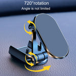 Supporto per telefono da auto pieghevole magnetico D11, supporto girevole per cruscotto, supporto per navigazione adesivo, Black Gloosy, Silver Gloosy