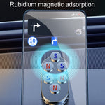 Supporto per telefono da auto pieghevole magnetico D11, supporto girevole per cruscotto, supporto per navigazione adesivo, Black Gloosy, Silver Gloosy