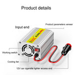 Inverter a onda sinusoidale modificata da 200 W per auto, telefono cellulare, alimentatore universale da 2,1 A, 12 To 220V, 12 To 110V