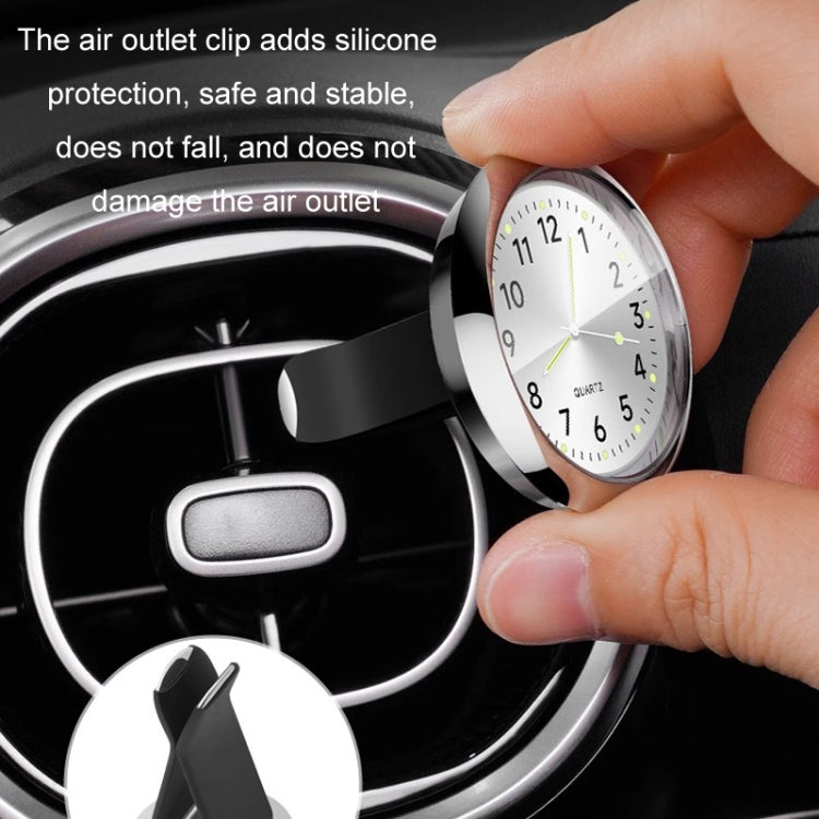 Orologio luminoso al quarzo elettronico digitale per auto, Ruby Red, Ruby Blue, Gold, White, Silver, Black, Ruby Red+Air Outlet Clip, Ruby Blue+Air Outlet Clip, Gold+Air Outlet Clip, White+Air Outlet Clip, Silver+Air Outlet Clip, Black+Air Outlet Clip