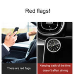Orologio luminoso al quarzo elettronico digitale per auto, Ruby Red, Ruby Blue, Gold, White, Silver, Black, Ruby Red+Air Outlet Clip, Ruby Blue+Air Outlet Clip, Gold+Air Outlet Clip, White+Air Outlet Clip, Silver+Air Outlet Clip, Black+Air Outlet Clip