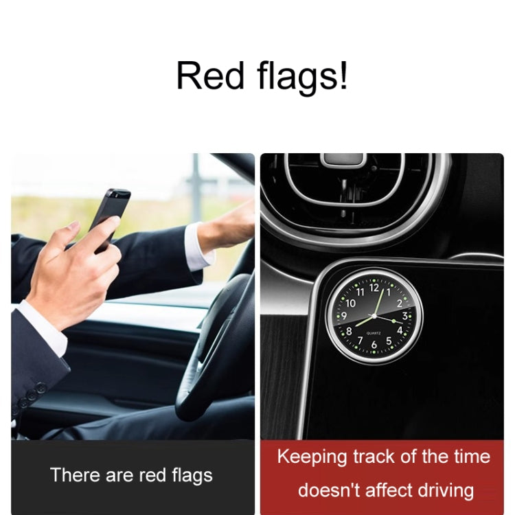 Orologio luminoso al quarzo elettronico digitale per auto, Ruby Red, Ruby Blue, Gold, White, Silver, Black, Ruby Red+Air Outlet Clip, Ruby Blue+Air Outlet Clip, Gold+Air Outlet Clip, White+Air Outlet Clip, Silver+Air Outlet Clip, Black+Air Outlet Clip