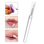 Applicatori in silicone per nail art, multiuso, pennello per ombretti glitterati, cipria, strumento per manicure, 2pcs