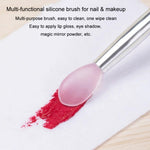 Applicatori in silicone per nail art, multiuso, pennello per ombretti glitterati, cipria, strumento per manicure, 2pcs