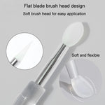Applicatori in silicone per nail art, multiuso, pennello per ombretti glitterati, cipria, strumento per manicure, 2pcs