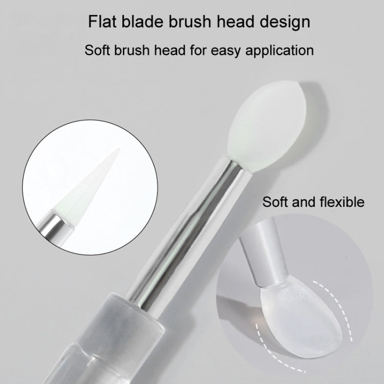 Applicatori in silicone per nail art, multiuso, pennello per ombretti glitterati, cipria, strumento per manicure, 2pcs