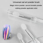 Applicatori in silicone per nail art, multiuso, pennello per ombretti glitterati, cipria, strumento per manicure, 2pcs