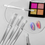 Applicatori in silicone per nail art, multiuso, pennello per ombretti glitterati, cipria, strumento per manicure, 2pcs
