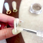 Applicatori in silicone per nail art, multiuso, pennello per ombretti glitterati, cipria, strumento per manicure, 2pcs