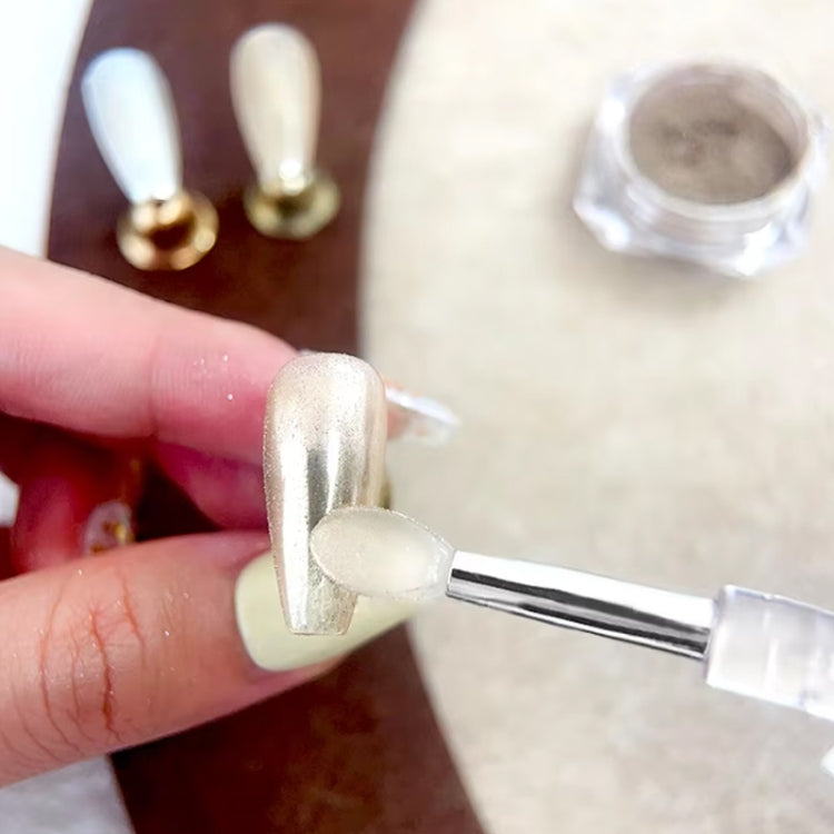Applicatori in silicone per nail art, multiuso, pennello per ombretti glitterati, cipria, strumento per manicure, 2pcs