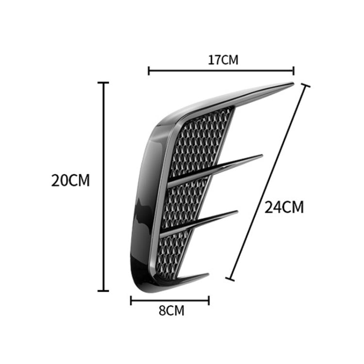 Adesivi decorativi per auto con colla morbida universale per parafanghi auto, Bright Black, Carbon Fiber