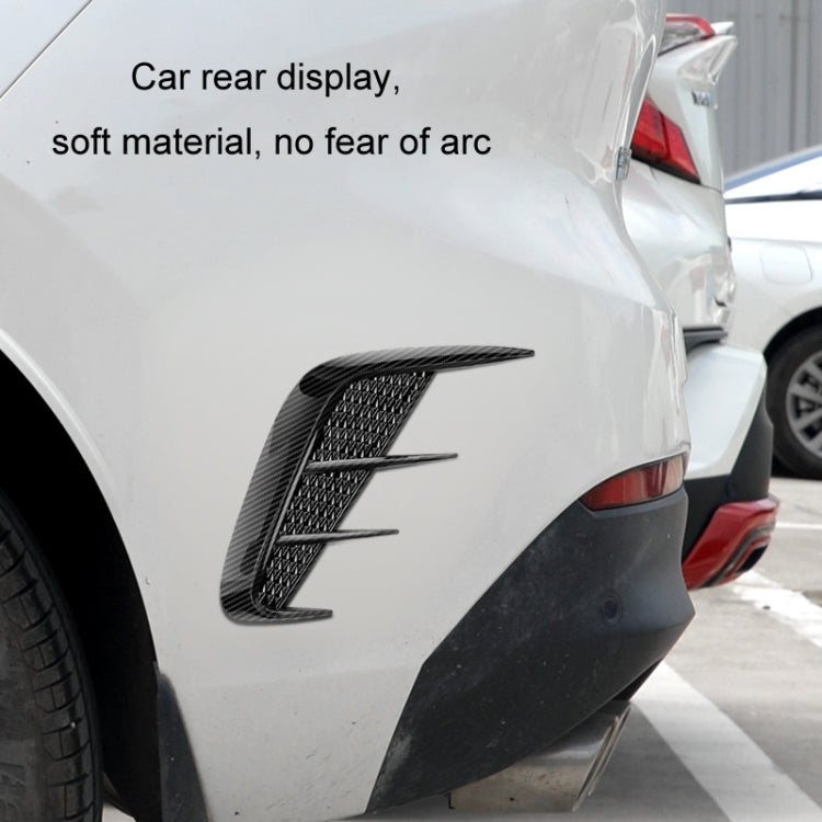 Adesivi decorativi per auto con colla morbida universale per parafanghi auto, Bright Black, Carbon Fiber