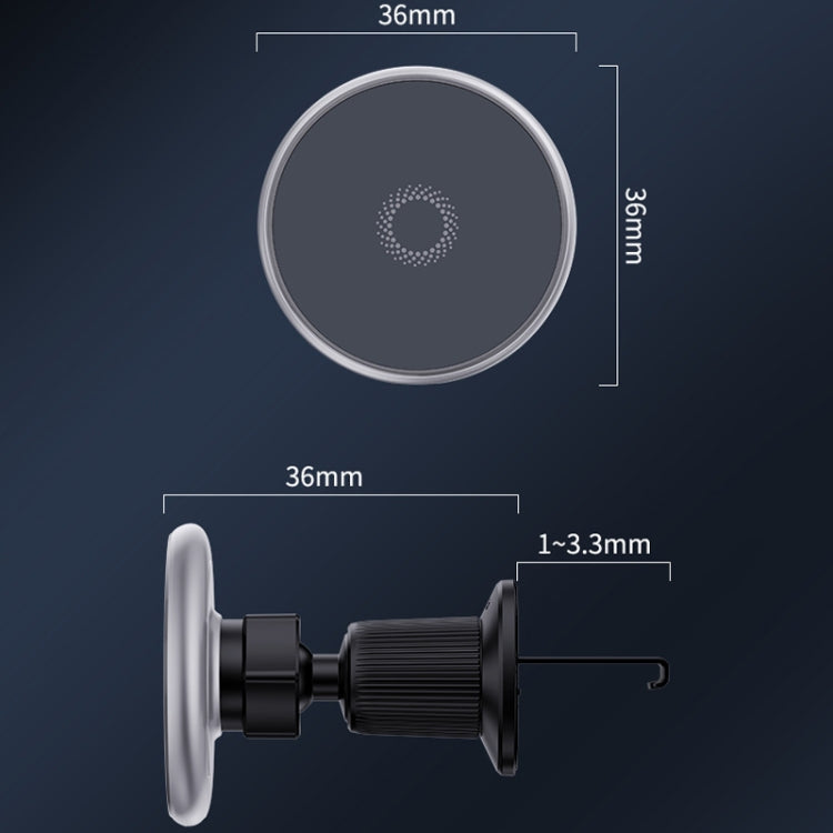Supporto per telefono cellulare con luce magnetica senza fili per auto