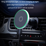 Supporto per telefono cellulare con luce magnetica senza fili per auto