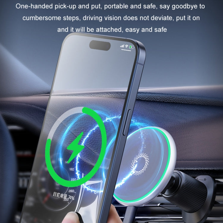 Supporto per telefono cellulare con luce magnetica senza fili per auto