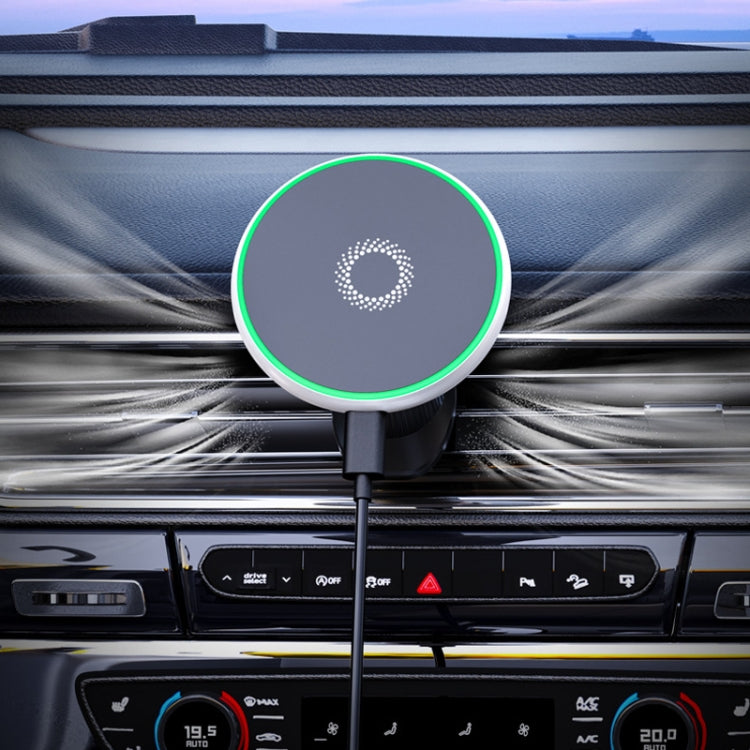 Supporto per telefono cellulare con luce magnetica senza fili per auto