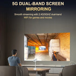 Mini proiettore 4K Android 11 WiFi6 con telecomando