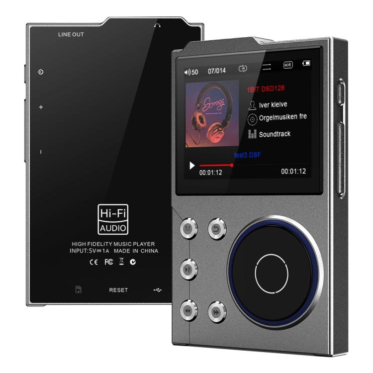 Lettore musicale Bluetooth HIFI da 2,4 pollici DSD256 Mastering qualità del suono Walkman, 16GB, 16GB+8GB, 16GB+16GB, 16GB+32GB